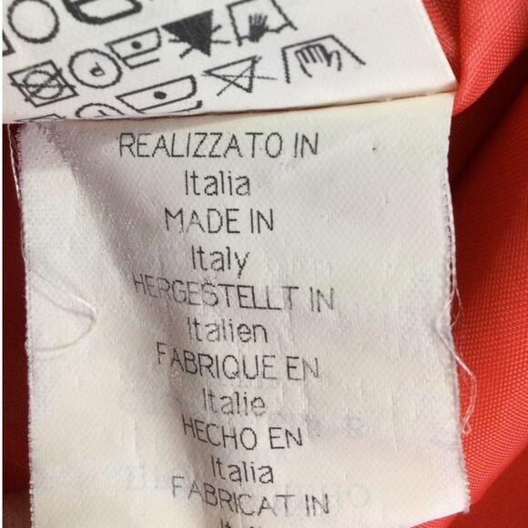 Oltre Women's Mock Neck Flap Pocket Zippered Lightweight Orange Jacket Size 14 - Picture 13 of 15